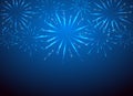 Sparkle fireworks on blue background