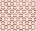 Sparkle geometric seamless pattern with rose gold foil texture. Trendy elegant glitter wallpaper. Modern premium chic background.