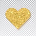 Sparkle glitter texture heart shape. Valentine heart shape element for luxury greeting cards and more