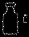 Glossy Network Empty Vial with Light Spots Royalty Free Stock Photo