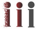 Sparkle Pixel Halftone Information Icon Royalty Free Stock Photo