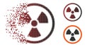 Sparkle Pixel Halftone Radiation Danger Icon