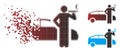 Sparkle Pixel Halftone Smoking Taxi Driver Icon