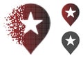 Sparkle Pixelated Halftone Star Favourites Marker Icon
