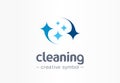 Sparkle star, fresh smile creative symbol concept. Wash, glare, laundry, cleaning company abstract business logo