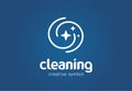 Sparkle star, fresh smile creative symbol concept. Wash, glare, laundry, cleaning company abstract business logo