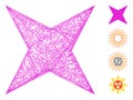 Sparkle Star Web Vector Mesh Illustration