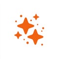 Sparkle Stars Orange Glitter Effect White Background Abstract Graphic Element Royalty Free Stock Photo