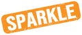 SPARKLE text on orange grungy stamp sign