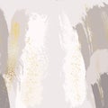 Sparkled glittern golden splashes on pastel grey background. Vector decoration for wallpaper, canvas, wedding, business cards,
