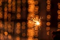 Sparkler With Bokeh Light Background