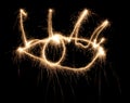 Sparkler eye Royalty Free Stock Photo