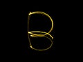 Sparkler firework light alphabet B Capital Letters at night ba Royalty Free Stock Photo