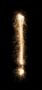 Sparkler firework light exclamation point, punctuation mark