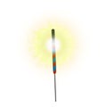 Sparkler fireworks icon, cartoon style