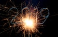 Sparkler isolated on black, 2019