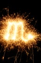 Sparkler letter of English alphabet