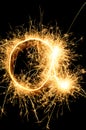 Sparkler letter of English alphabet