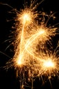 Sparkler letter of English alphabet