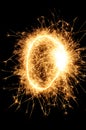 Sparkler letter of English alphabet