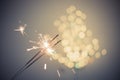 Sparklers and bokeh Royalty Free Stock Photo