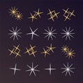 Sparkles, glowing light effect stars and bursts. Bright firework Royalty Free Stock Photo