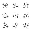 Sparkles and stars icons set