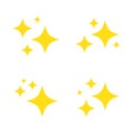 Sparkles and stars icons set Royalty Free Stock Photo