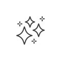 Sparkles stars line icon