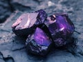 Sparkling Amethyst Crystals Symbolizing Blockchain Enabled Ethical Sourcing of Rare Earth Elements