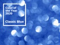 Color of the Year 2020 Classic Blue bokeh background