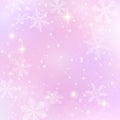 Sparkling background with bokeh and sparkles. Holiday glowing silver lights with sparkles. Festive defocused lights Royalty Free Stock Photo