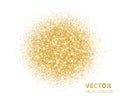 Sparkling background, golden glitter explosion. Vector dust on white. Royalty Free Stock Photo