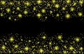 Sparkling background luminous gold Shiny Stars Star dust sparks. Royalty Free Stock Photo