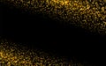 Sparkling background luminous gold Stars Glitter particles effect. Star dust sparks in explosion on black background