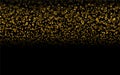 Sparkling background luminous gold Stars Star dust sparks in explosion on black background. Glitter particles effect