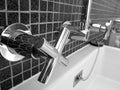 Sparkling Bathroom Taps Royalty Free Stock Photo