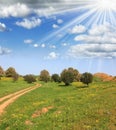 Sparkling beams of the midday sun Royalty Free Stock Photo