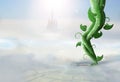 Sparkling beanstalk in sky Royalty Free Stock Photo