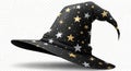 Sparkling black wizard hat for costume and magic Royalty Free Stock Photo