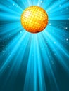 Sparkling blue disco ball. EPS 8 Royalty Free Stock Photo