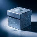 Sparkling Blue Gift Box Royalty Free Stock Photo