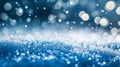 Sparkling Blue Glitter Texture with Bokeh Lights Royalty Free Stock Photo