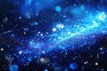 Cosmic Nebula Swirl: Blue Glittering Starfield Background Royalty Free Stock Photo