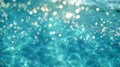 Sparkling Blue Water Surface with Gentle Sunlit Bubbles Royalty Free Stock Photo