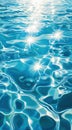 Rippling Blue Water Surface with Sparkling Sun Reflections Royalty Free Stock Photo