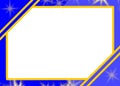 sparkling blue and yellow geometric frame background for certificate or border design Royalty Free Stock Photo