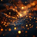 Sparkling bokeh lights on dark background Royalty Free Stock Photo