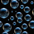 Sparkling Bubbles on Dark Void Royalty Free Stock Photo
