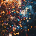 Sparkling Celebration with Confetti and Bokeh Lights Royalty Free Stock Photo